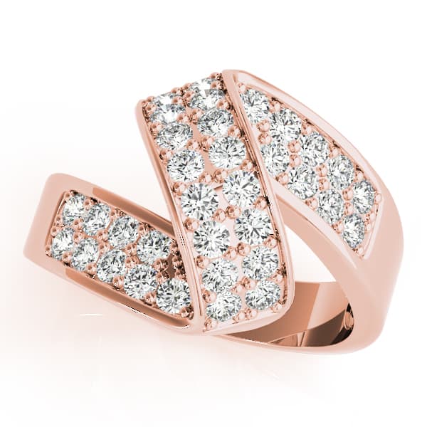 Diamond Fashion Bands (2/3 ct. tw.), Front view in rose gold