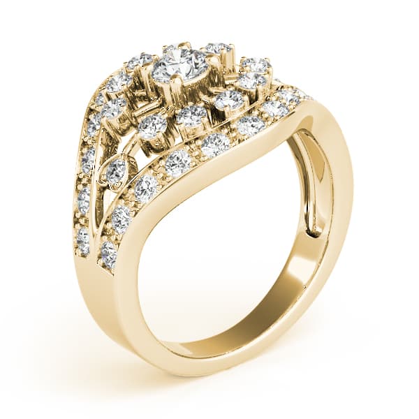 Diamond Fashion Right Hand Rings (0.52 ct. tw.), Angle view in yellow gold
