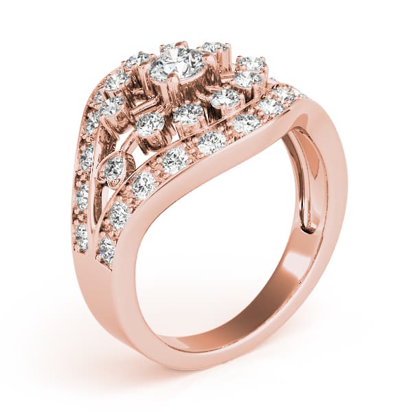 Diamond Fashion Right Hand Rings (0.52 ct. tw.), Angle view in rose gold