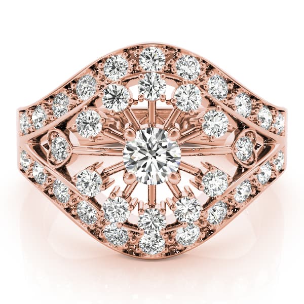 Diamond Fashion Right Hand Rings (0.52 ct. tw.), On hand view in rose gold