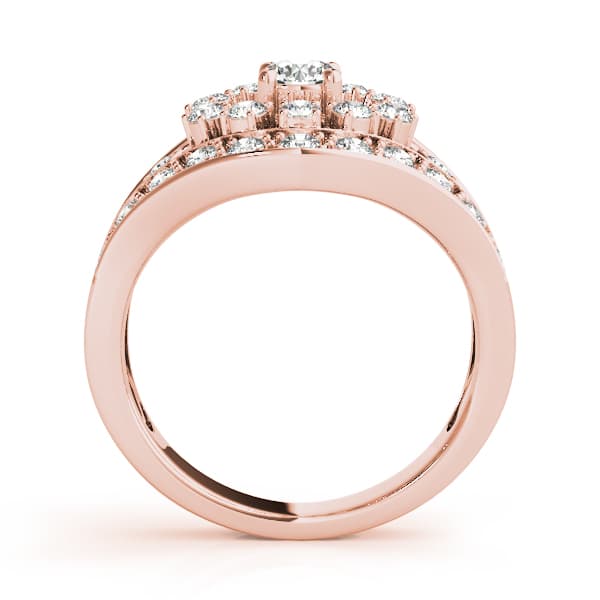 Diamond Fashion Right Hand Rings (0.52 ct. tw.), Side view in rose gold