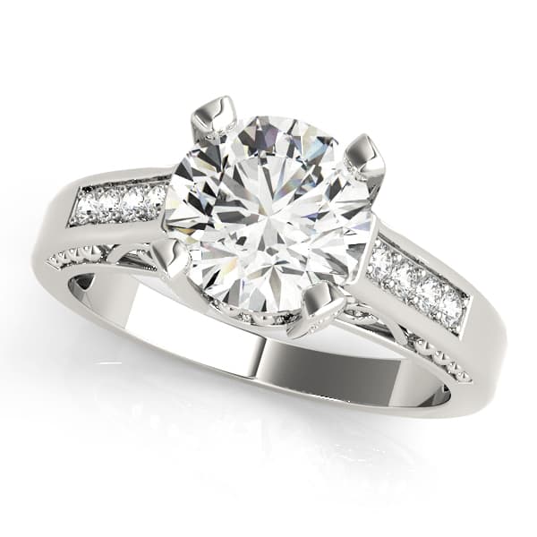 ENGAGEMENT RINGS ANTIQUE — style 82495 in 10k White Gold
