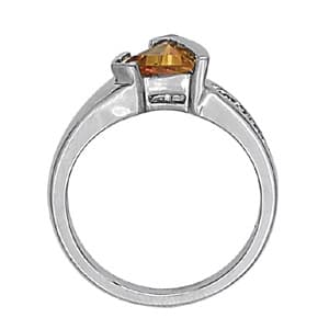 Trillion Color Ring (0.08 ct. tw.), Side view in white gold or platinum