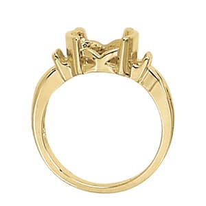Oval Color Ring (0.06 ct. tw.), Side view in white gold or platinum