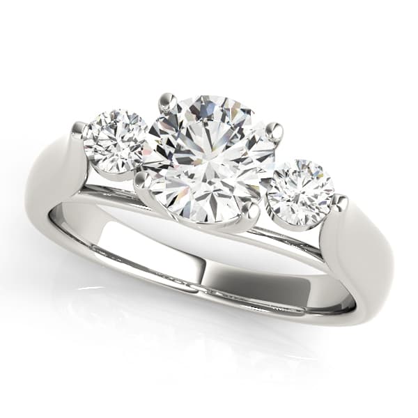 3-Stone Trellis Engagement Ring — style 82565 in 10k White Gold