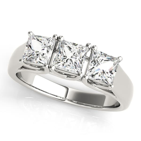 ENGAGEMENT RINGS 3 STONE PRINCESS — style 82580 in 10k White Gold