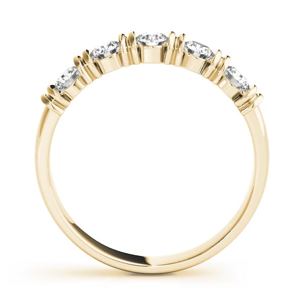 Bar Set Wedding Ring (1/2 ct. tw.), Side view in yellow gold