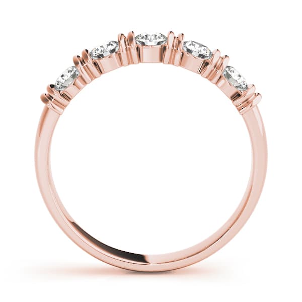 Bar Set Wedding Ring (1/2 ct. tw.), Side view in rose gold