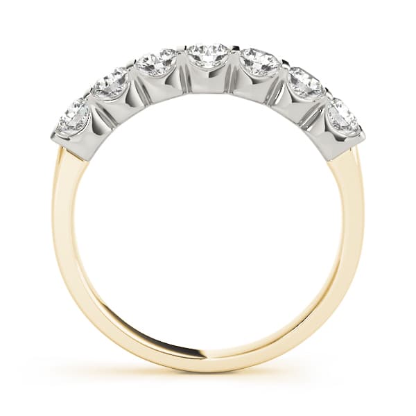 Bar Set Wedding Band (1/2 ct. tw.), Side view in yellow gold