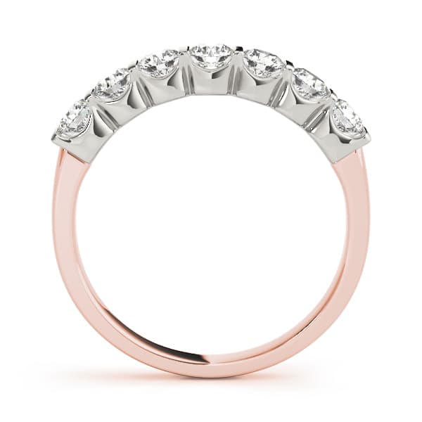 Bar Set Wedding Band (0.98 ct. tw.), Side view in rose gold