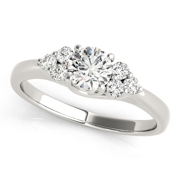 ENGAGEMENT RINGS CLUSTER SIDES — style 82600 in 10k White Gold