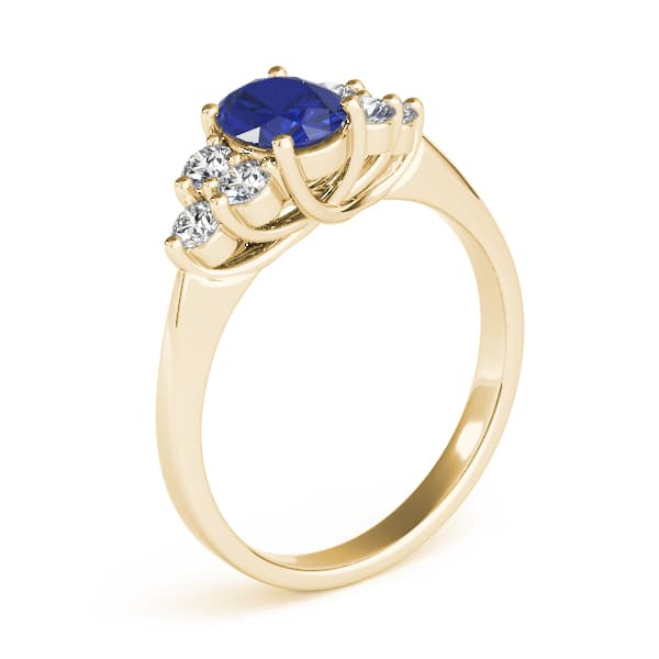 Oval Trellis Color Rings (3/8 ct. tw.), Angle view in yellow gold