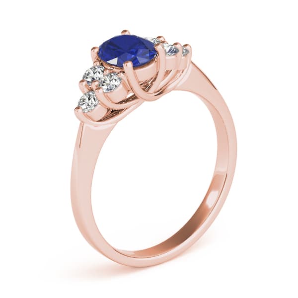 Oval Trellis Color Rings (0.3 ct. tw.), Angle view in rose gold