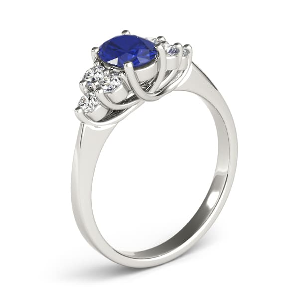 Oval Trellis Color Rings (3/8 ct. tw.), Angle view in white gold or platinum