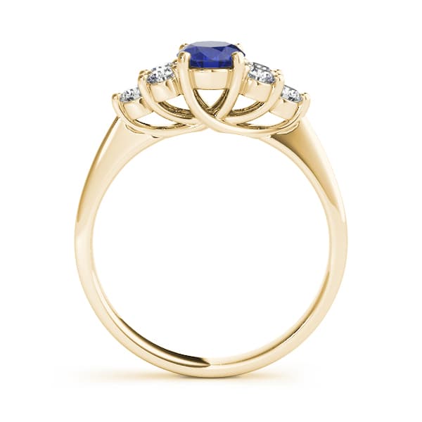 Oval Trellis Color Rings (3/8 ct. tw.), Side view in yellow gold