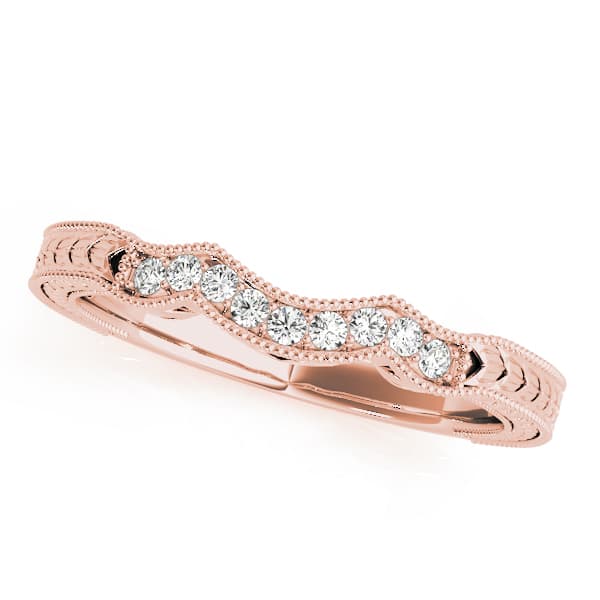 Wedding Bands (1/8 ct. tw.), Front view in rose gold