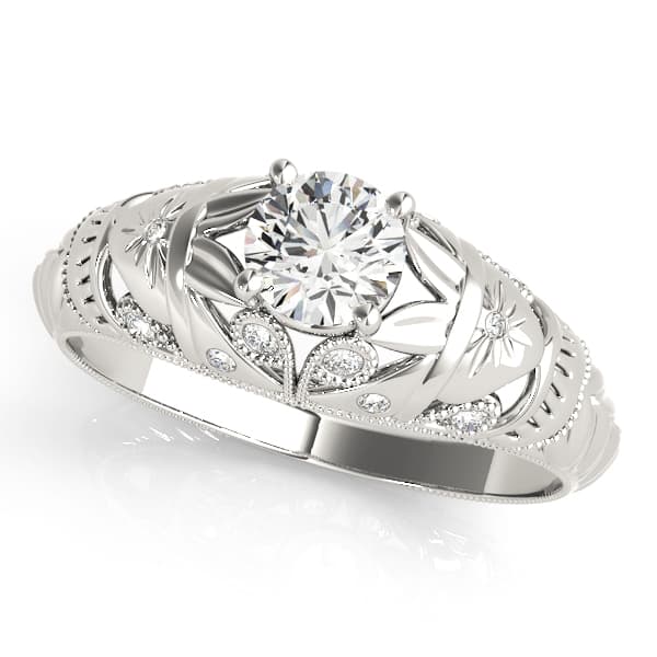 ENGAGEMENT RINGS ANTIQUE — style 82622 in 10k White Gold
