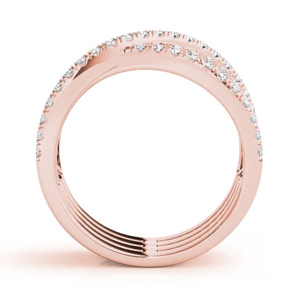 Multi-Row Cross Fashion Ring (3/4 ct. tw.), Side view in rose gold