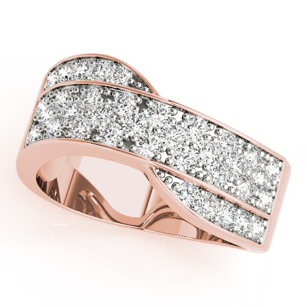 Diamond Fashion Bands (0.72 ct. tw.), Front view in rose gold