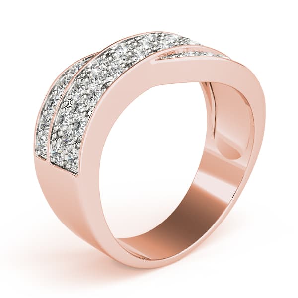 Diamond Fashion Bands (0.72 ct. tw.), Angle view in rose gold
