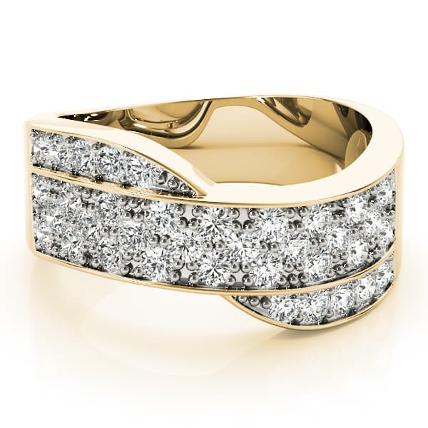 Diamond Fashion Bands (0.72 ct. tw.), On hand view in yellow gold