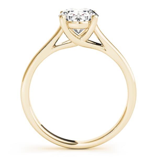 Solitaire Trellis Engagement Ring, style 82653, Side view in yellow gold