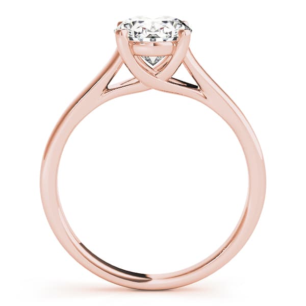 Solitaire Trellis Engagement Ring, style 82653, Side view in rose gold