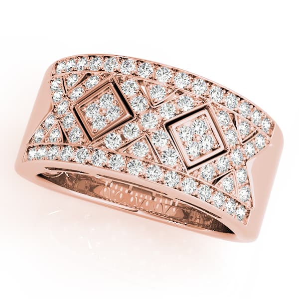 Diamond Fashion Fashion Rings (0.54 ct. tw.), Front view in rose gold