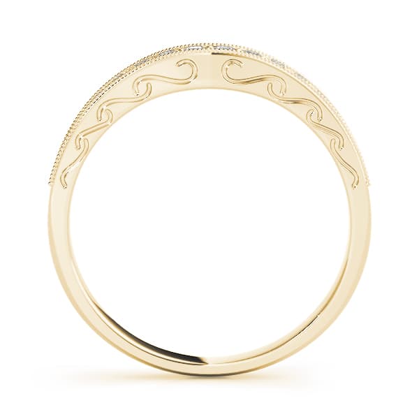 Pavé Wedding Band (0.2 ct. tw.), Side view in yellow gold