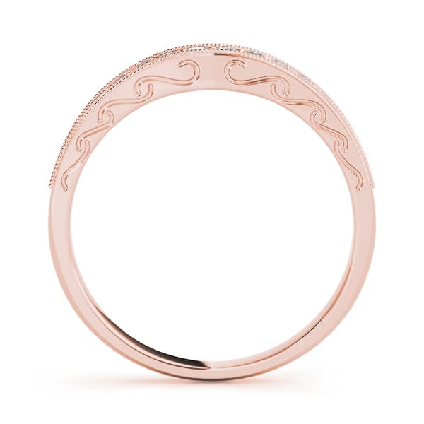 Pavé Wedding Band (0.2 ct. tw.), Side view in rose gold