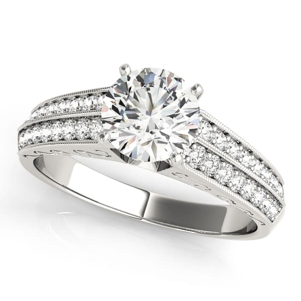 ENGAGEMENT RINGS ANTIQUE — style 82674 in 10k White Gold