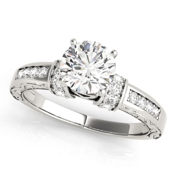 ENGAGEMENT RINGS ANTIQUE — style 82675 in 10k White Gold