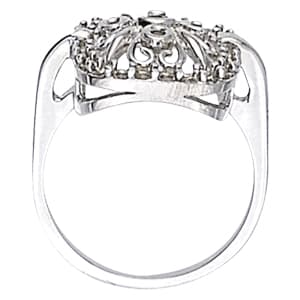 Diamond Fashion Right Hand Rings (0.42 ct. tw.), Side view in white gold or platinum
