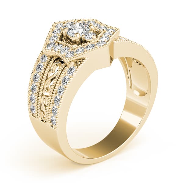 Diamond Fashion Right Hand Rings (0.43 ct. tw.), Angle view in yellow gold