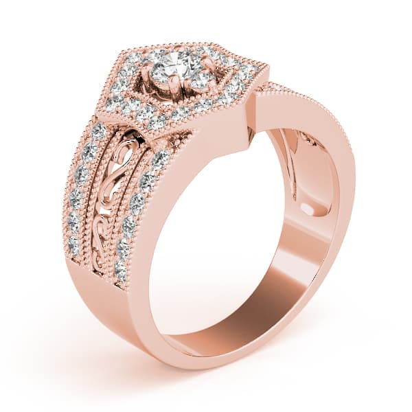Diamond Fashion Right Hand Rings (0.43 ct. tw.), Angle view in rose gold