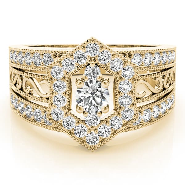 Diamond Fashion Right Hand Rings (0.43 ct. tw.), On hand view in yellow gold