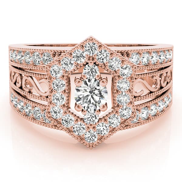 Diamond Fashion Right Hand Rings (0.43 ct. tw.), On hand view in rose gold