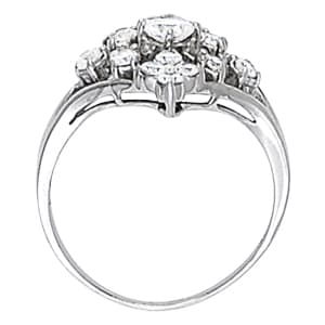 Diamond Fashion Right Hand Rings (0.7 ct. tw.), Side view in white gold or platinum
