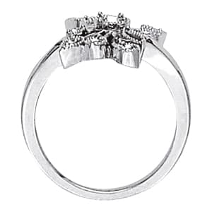 Diamond Fashion Right Hand Rings (1/4 ct. tw.), Side view in white gold or platinum