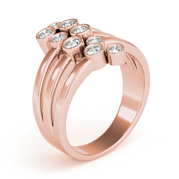 Diamond Fashion Right Hand Rings (1.04 ct. tw.), Angle view in rose gold