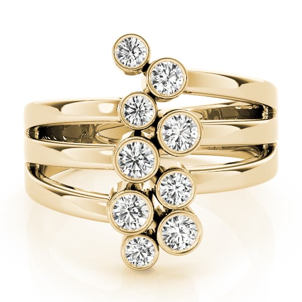 Diamond Fashion Right Hand Rings (1.04 ct. tw.), On hand view in yellow gold