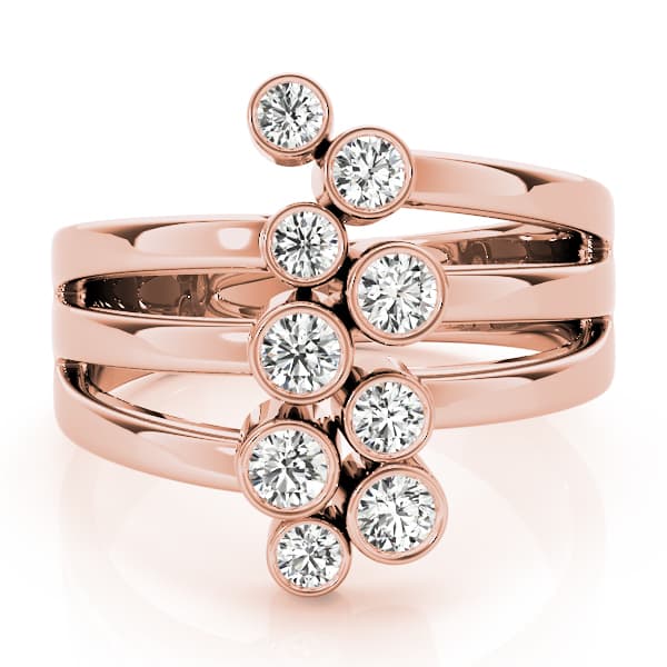 Diamond Fashion Right Hand Rings (1.04 ct. tw.), On hand view in rose gold