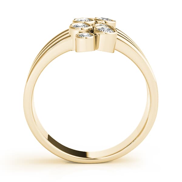 Diamond Fashion Right Hand Rings (1.04 ct. tw.), Side view in yellow gold