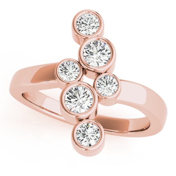 Diamond Fashion Right Hand Rings (1 ct. tw.), Front view in rose gold