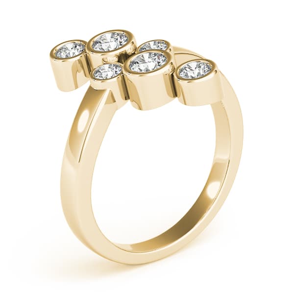 Diamond Fashion Right Hand Rings (1/4 ct. tw.), Angle view in yellow gold