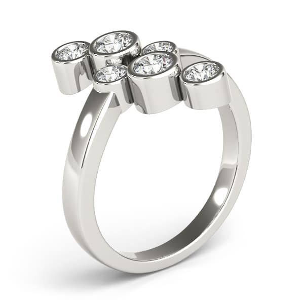 Diamond Fashion Right Hand Rings (1/4 ct. tw.), Angle view in white gold or platinum