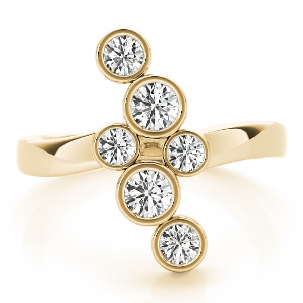 Diamond Fashion Right Hand Rings (1/4 ct. tw.), On hand view in yellow gold