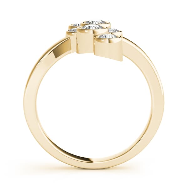 Diamond Fashion Right Hand Rings (1/4 ct. tw.), Side view in yellow gold