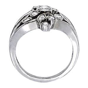 Nature Inspired Right Hand Fashion Ring (5/8 ct. tw.), Side view in white gold or platinum