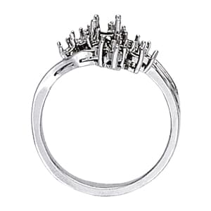 Diamond Fashion Right Hand Rings (0.56 ct. tw.), Side view in white gold or platinum